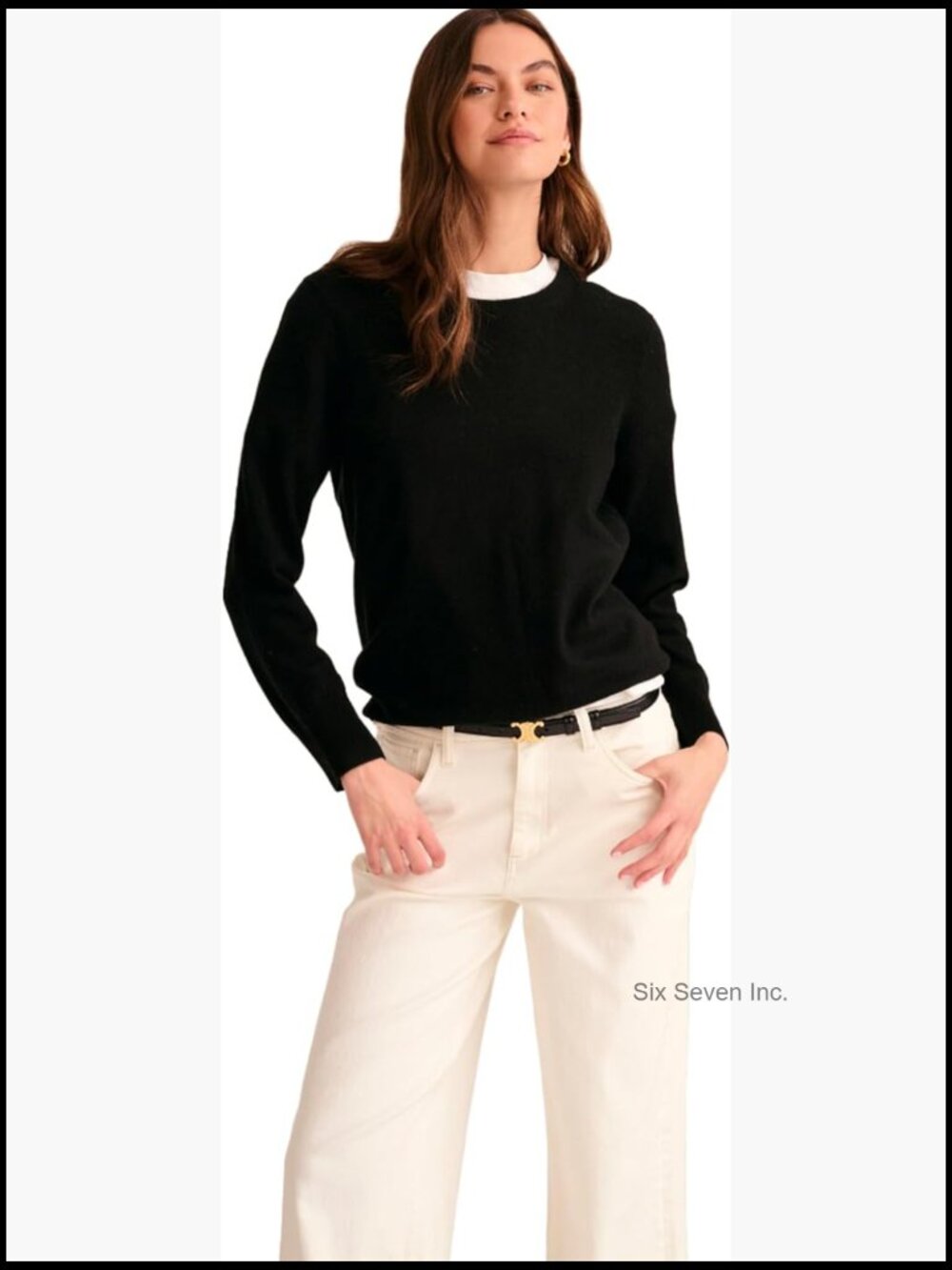 100% Pure Cashmere Crewneck Pullover Sweater Classic Fit
